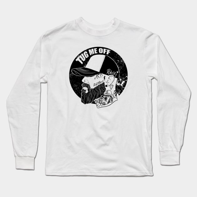 TUG - black lines Long Sleeve T-Shirt by RobskiArt